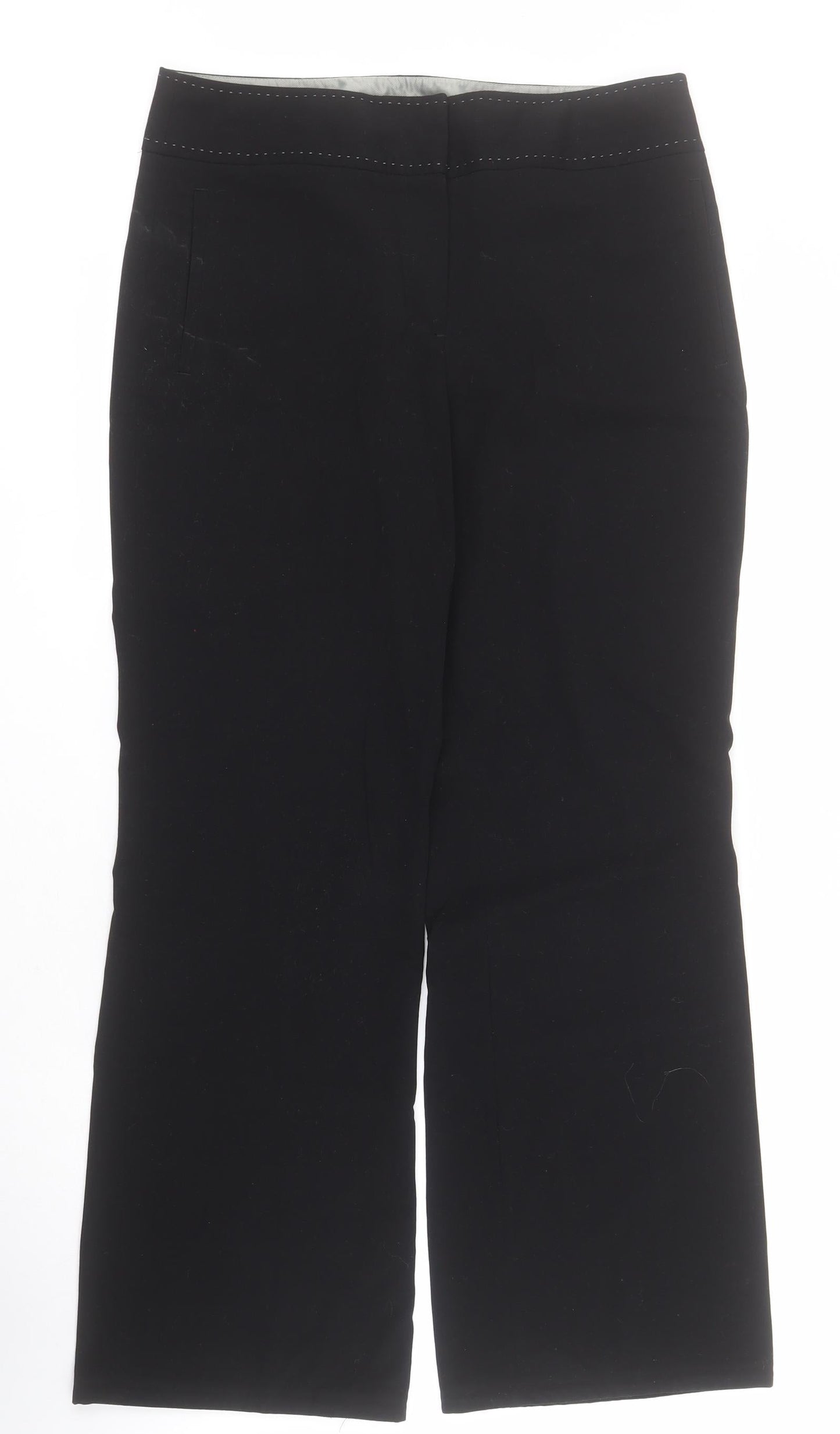 NEXT Womens Black  Polyester Dress Pants Trousers Size 10 L29 in Regular Zip