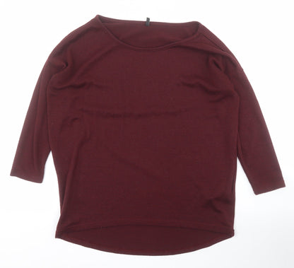 Only Womens Red Roll Neck  Polyester Pullover Jumper Size XS