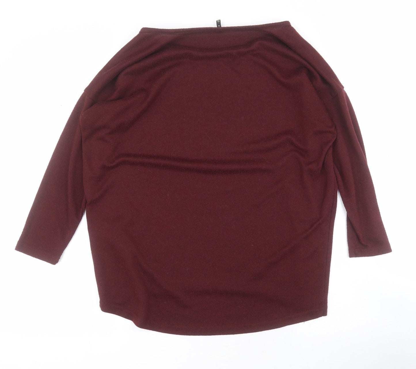 Only Womens Red Roll Neck  Polyester Pullover Jumper Size XS
