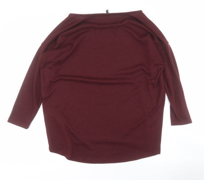 Only Womens Red Roll Neck  Polyester Pullover Jumper Size XS
