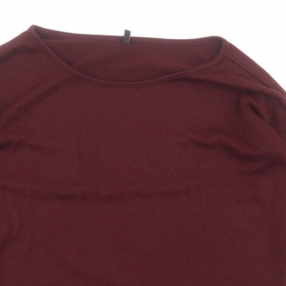 Only Womens Red Roll Neck  Polyester Pullover Jumper Size XS