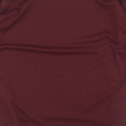Only Womens Red Roll Neck  Polyester Pullover Jumper Size XS