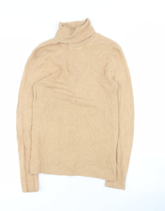 Primark Womens Brown Roll Neck  Viscose Pullover Jumper Size S