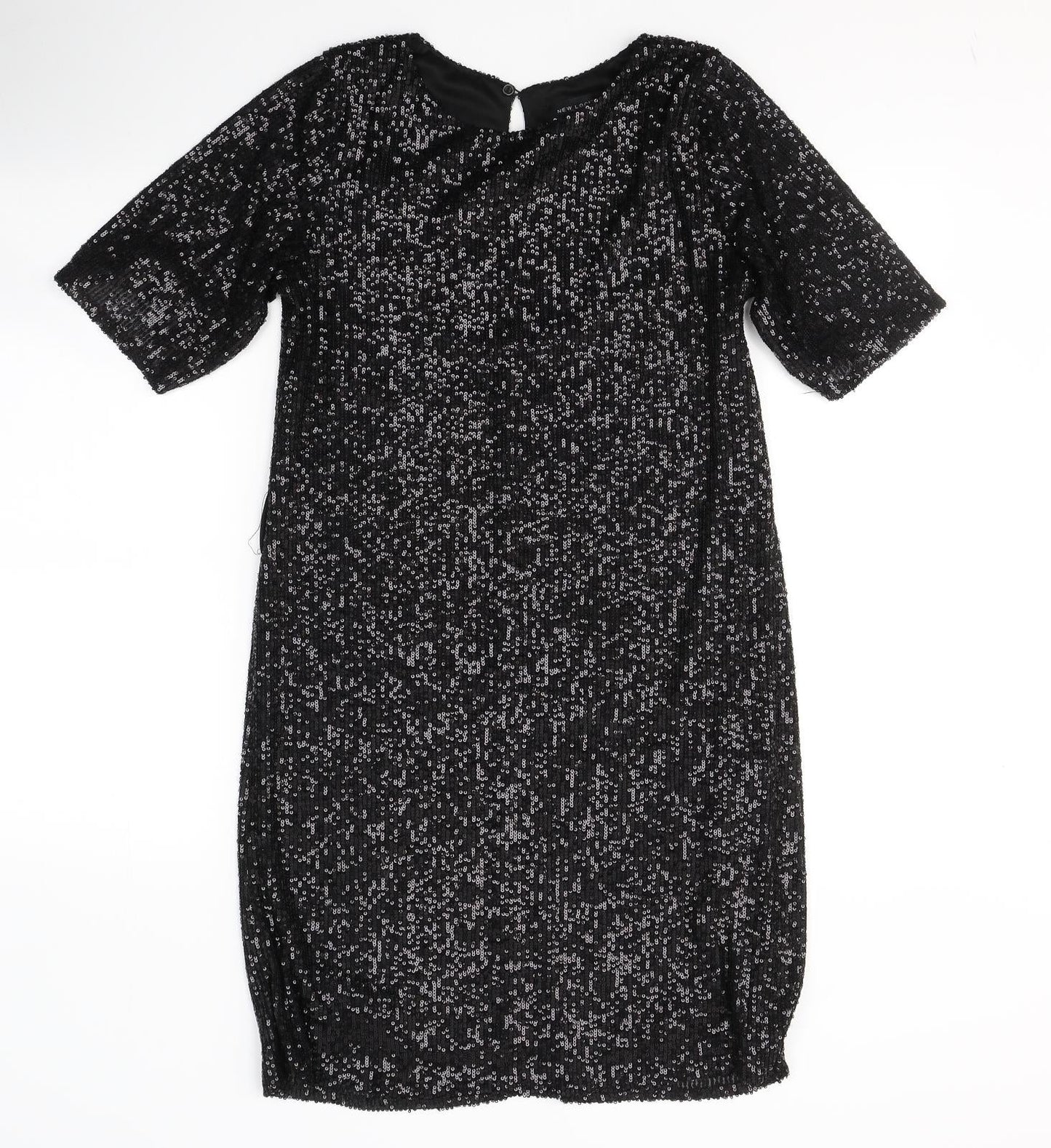 New Look Womens Black  Polyester A-Line  Size 10  Round Neck Pullover