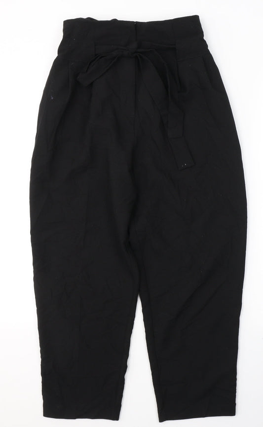 ASOS Womens Black  Polyester Trousers  Size 8 L23 in Regular Button