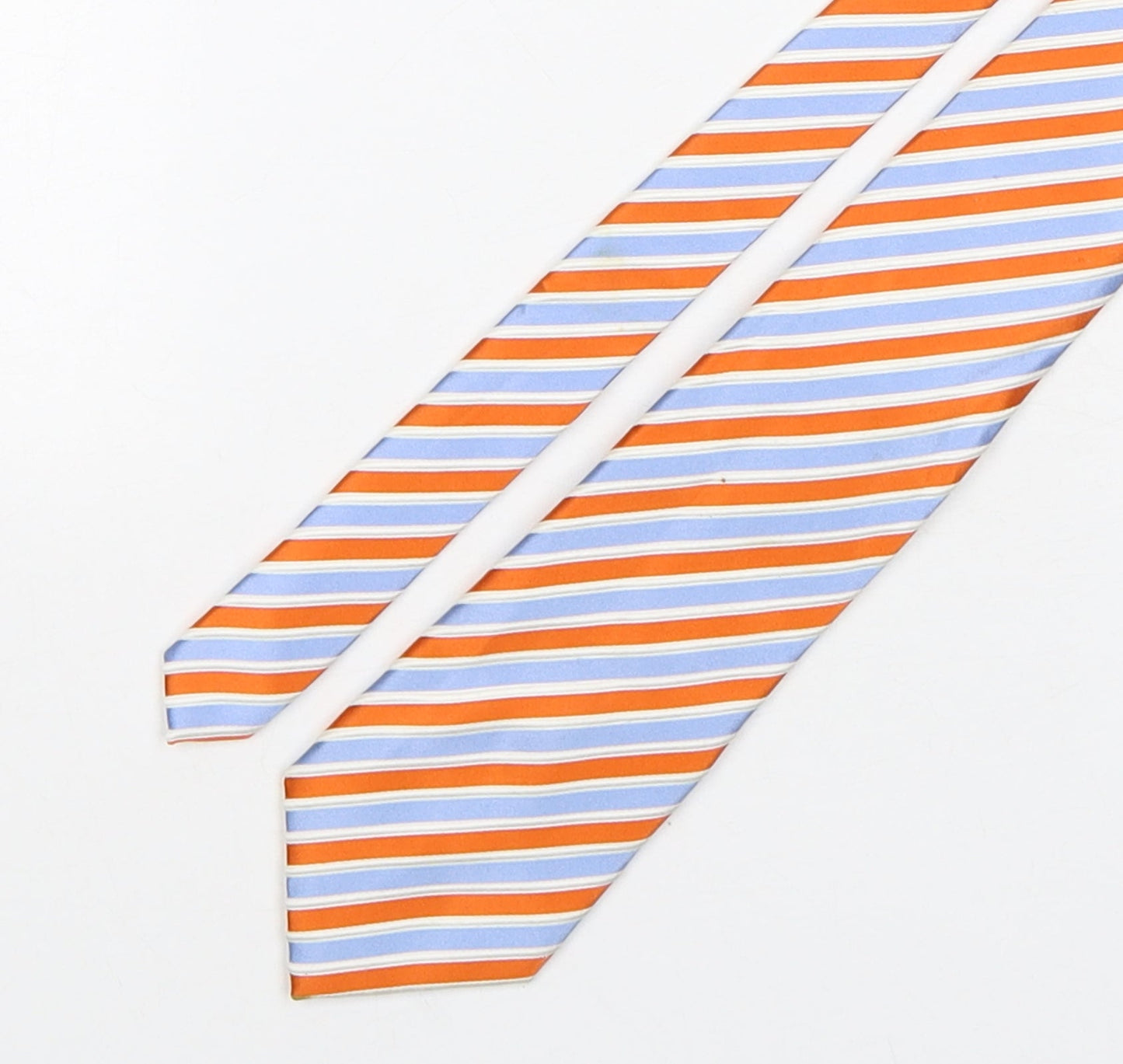 Max Phillipe  Mens Multicoloured Striped Silk Pointed Tie One Size