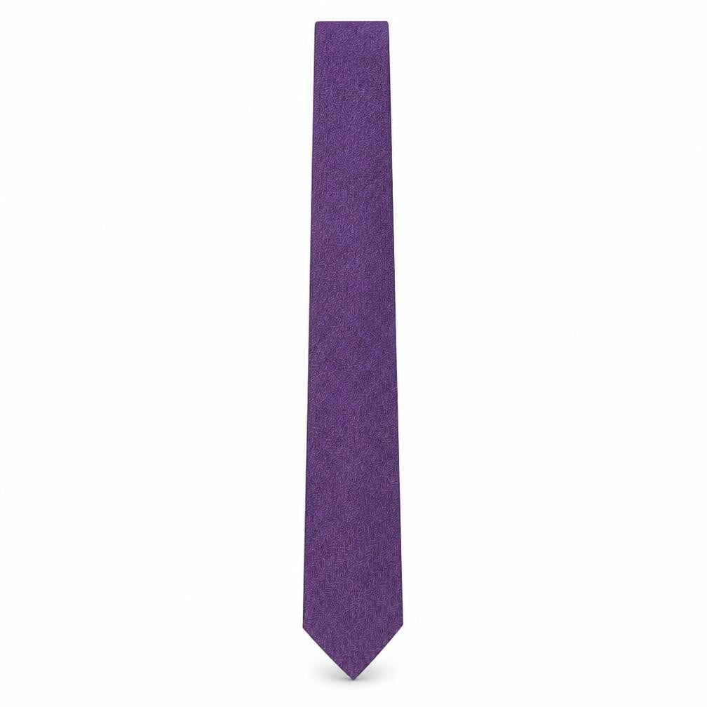 Duffer Mens Purple Geometric Polyester Pointed Tie One Size