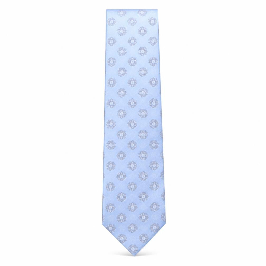 Collezione Mens Blue Geometric Silk Pointed Tie One Size