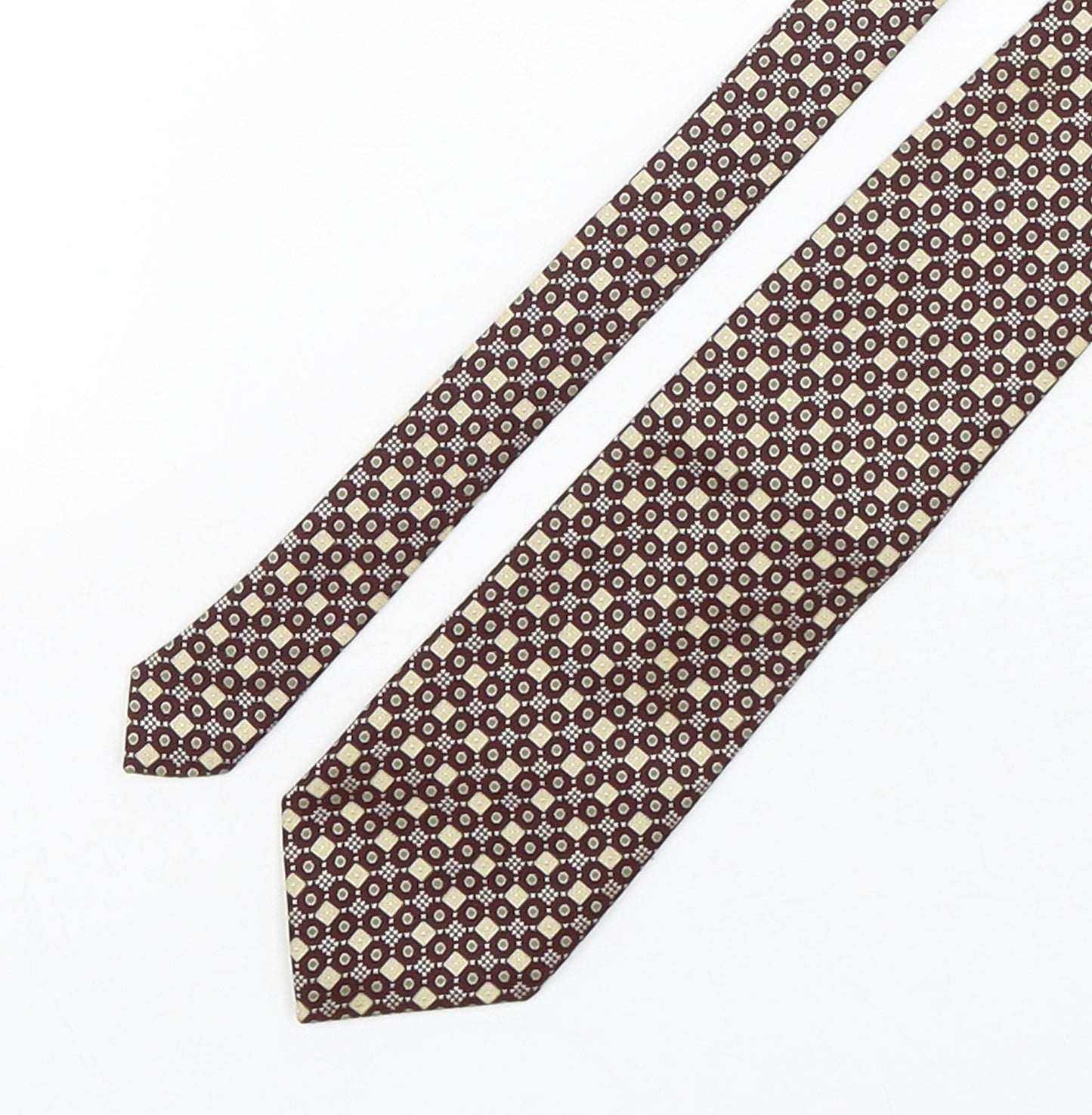 Galvani Mens Multicoloured Geometric Polyester Pointed Tie One Size