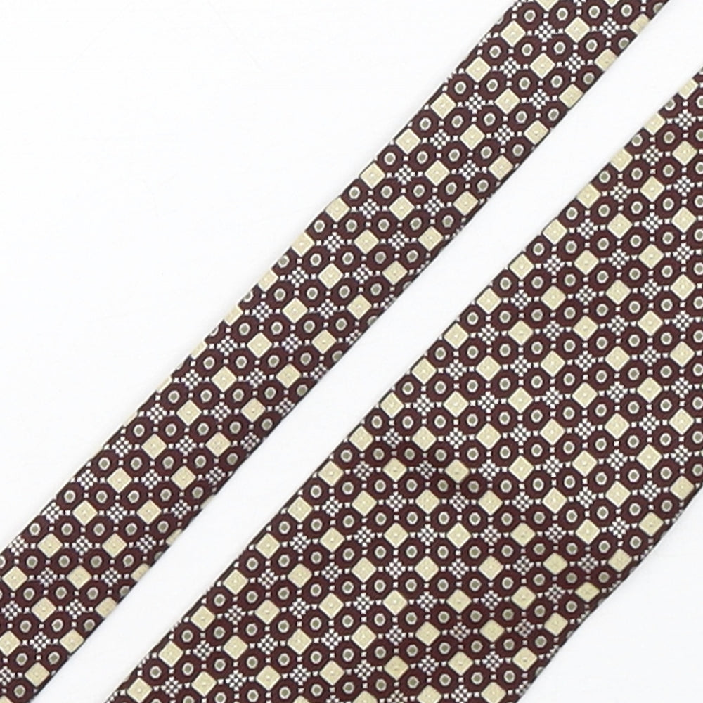 Galvani Mens Multicoloured Geometric Polyester Pointed Tie One Size