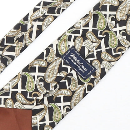 Michelsons Mens Multicoloured Paisley Silk Pointed Tie One Size