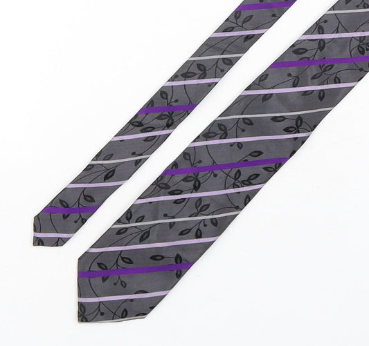 NEXT Mens Multicoloured Striped Silk Pointed Tie One Size