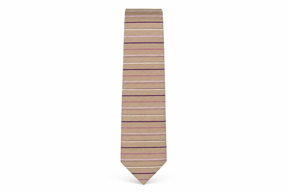 Van Girls  Mens Multicoloured Striped Silk Pointed Tie One Size