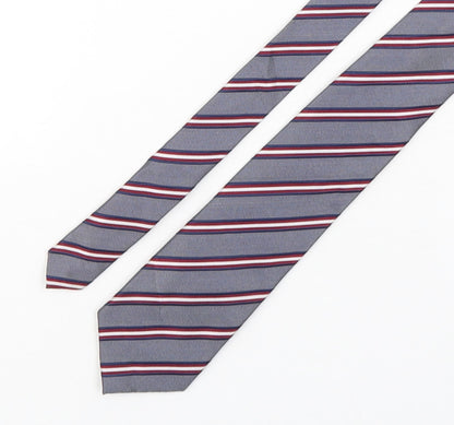 Marks & Spencer Mens Multicoloured Striped Silk Pointed Tie One Size