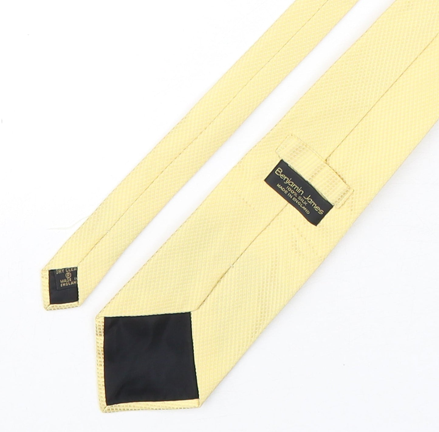 Benjamin James Mens Gold Grenadine Silk Pointed Tie One Size