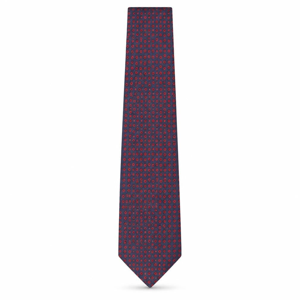 Soprano Mens Multicoloured Geometric Silk Pointed Tie One Size