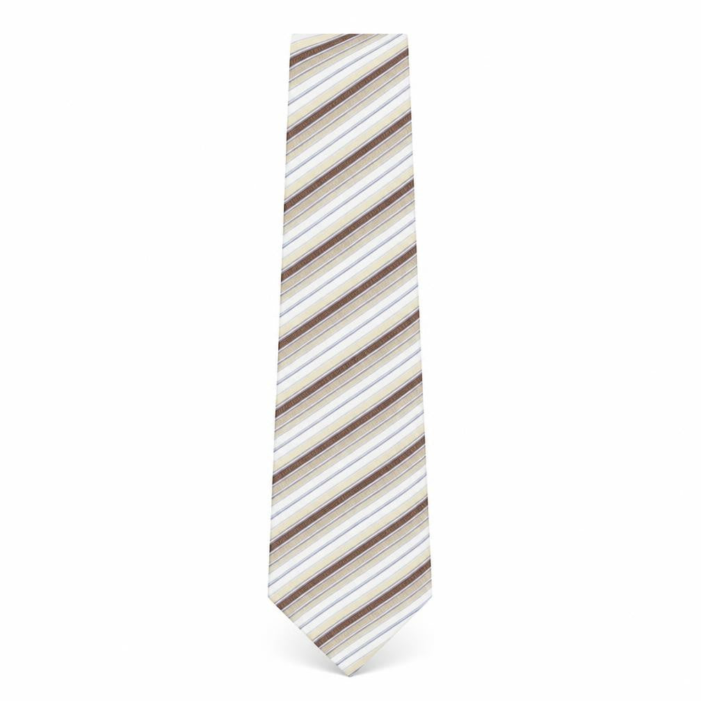 Tom English  Mens Multicoloured Striped Silk Pointed Tie One Size