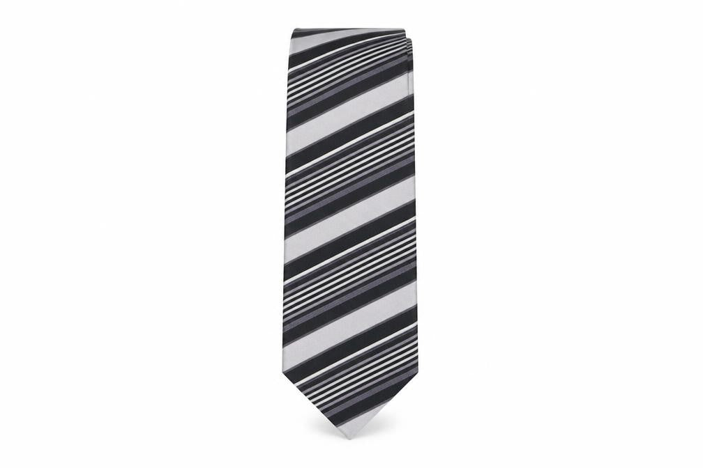 Tom English  Mens Multicoloured Striped Silk Pointed Tie One Size