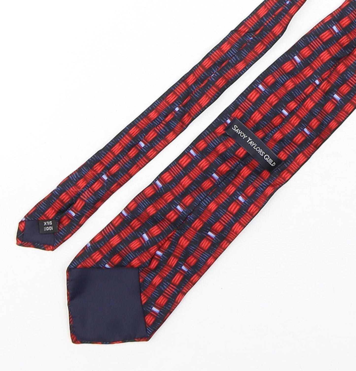 Savoy Taylors Guild Mens Multicoloured Striped Silk Pointed Tie One Size