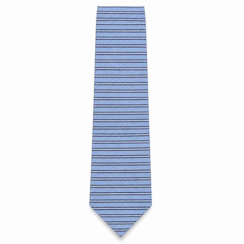St George Mens Blue Striped Silk Pointed Tie One Size