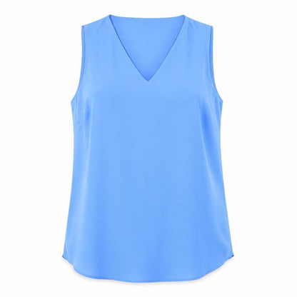 Dunnes Womens Blue  Polyester Basic Blouse Size 14 V-Neck