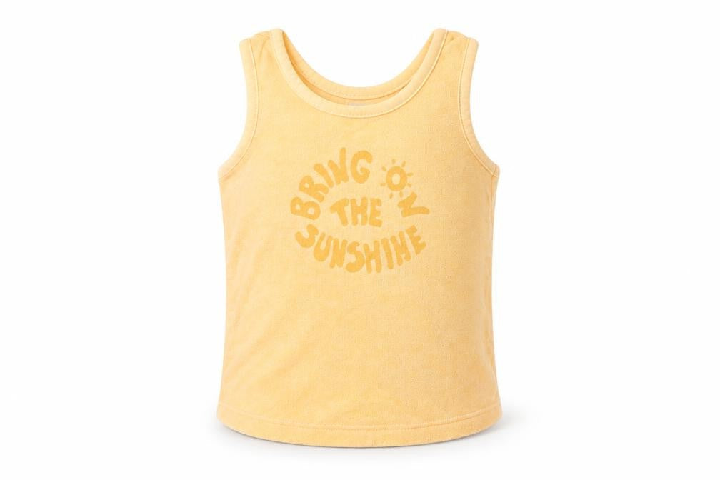 Primark Baby Orange  Cotton Basic Tank Size 9-12 Months Crew Neck Pullover - Sunshine