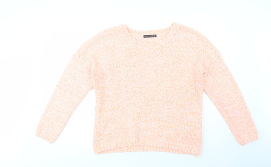 Atmosphere Womens Orange Crew Neck  Polyester Pullover Jumper Size 16