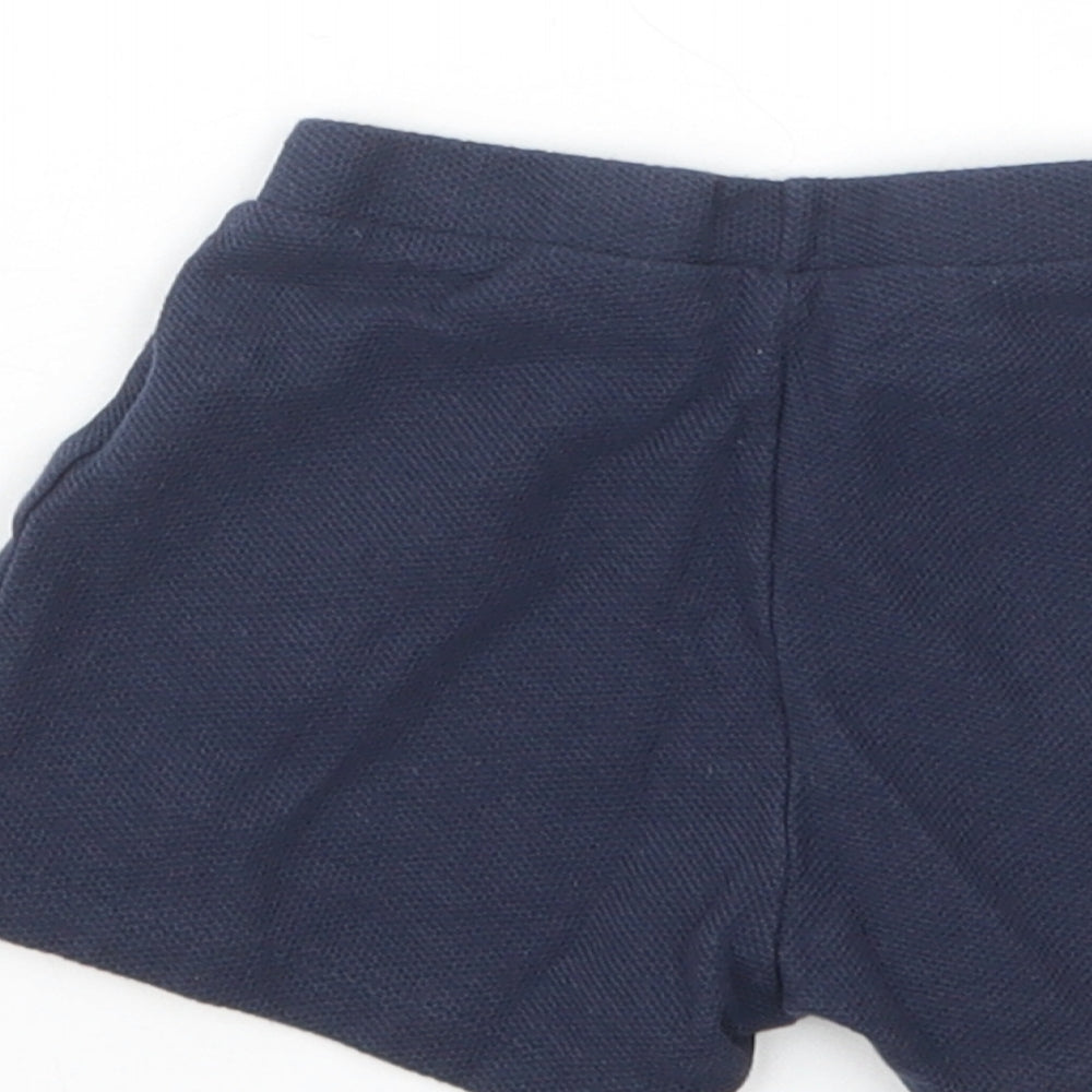 Primark Baby Blue  Cotton Cropped Trousers Size 9-12 Months