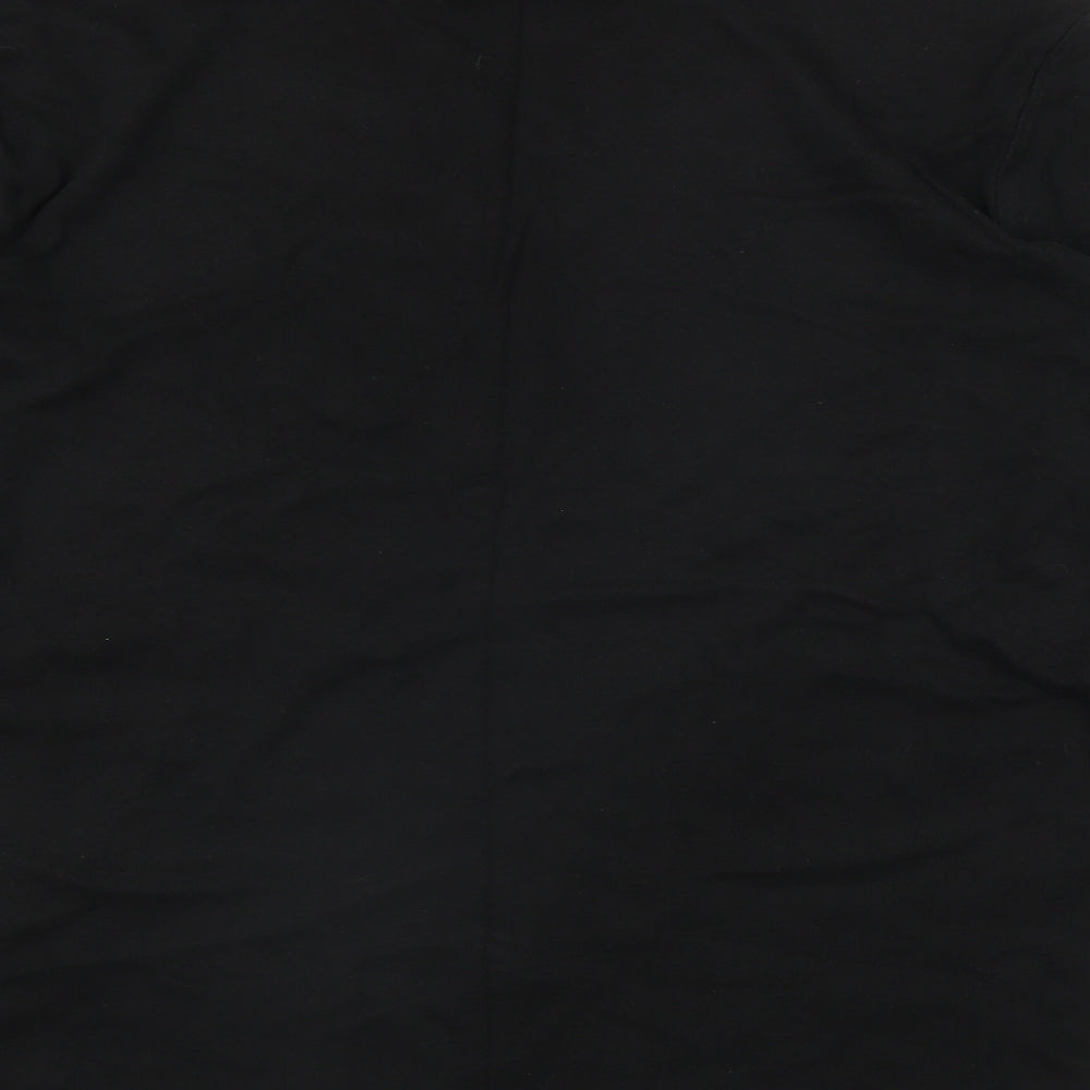 DECATHLON Mens Black  Cotton  T-Shirt Size M Roll Neck