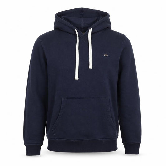 Easy Mens Blue  Cotton Pullover Hoodie Size S