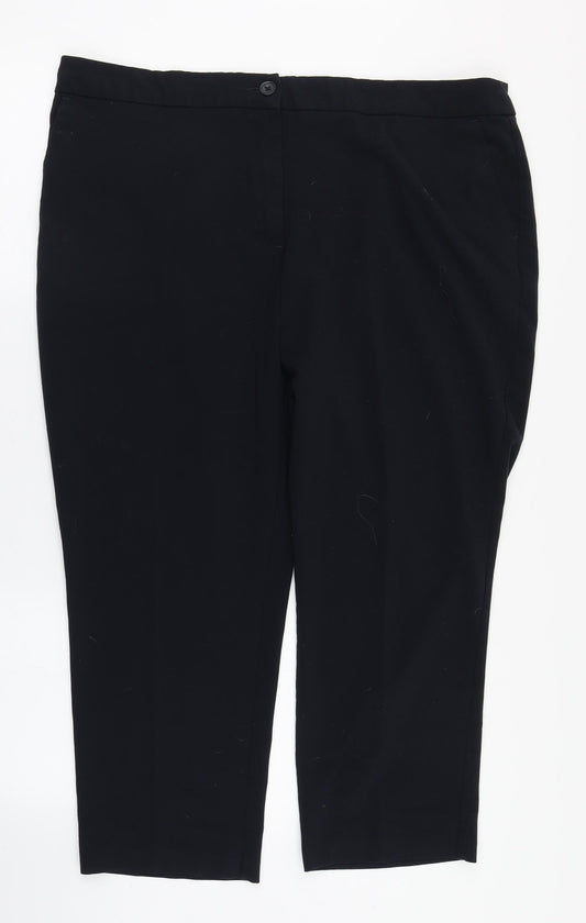 EWM Womens Blue  Polyester Trousers  Size 22 L24 in Regular Zip