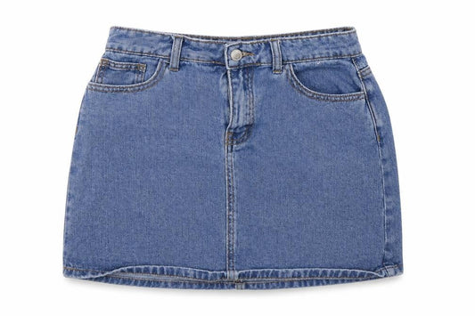 Denim co. Womens Blue  Cotton A-Line Skirt Size 12   Zip