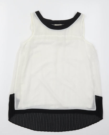 Intimissimi Womens White  Viscose Basic Tank Size M Round Neck