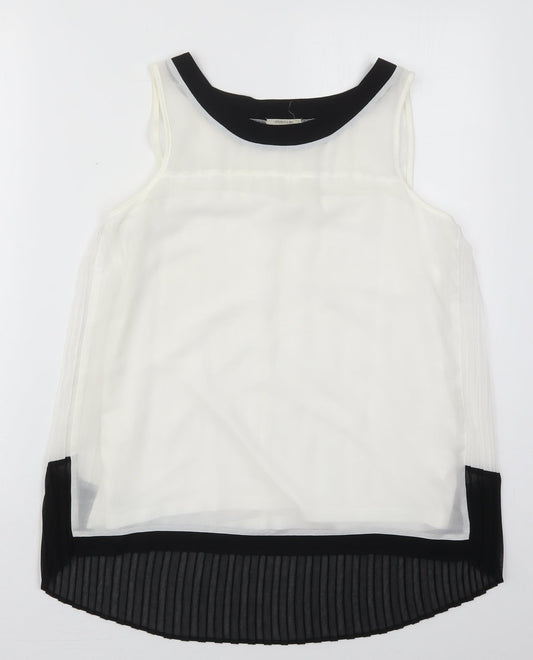 Intimissimi Womens White  Viscose Basic Tank Size M Round Neck