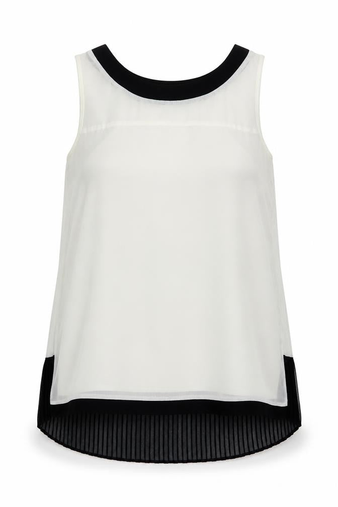 Intimissimi Womens White  Viscose Basic Tank Size M Round Neck