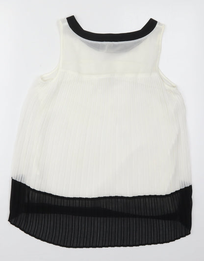 Intimissimi Womens White  Viscose Basic Tank Size M Round Neck