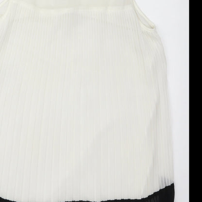 Intimissimi Womens White  Viscose Basic Tank Size M Round Neck