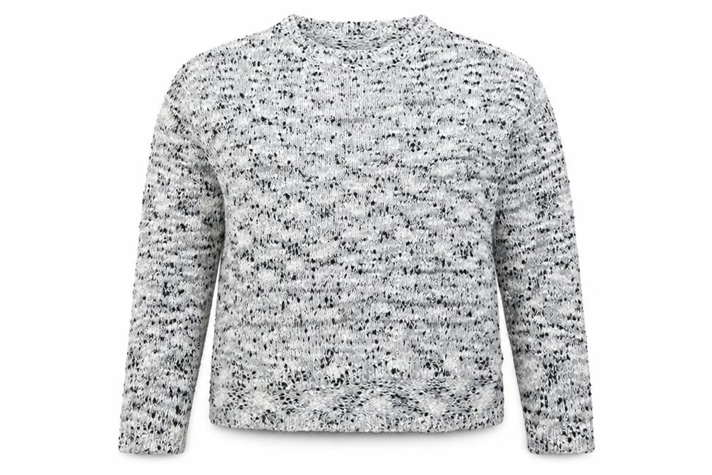 New Look Womens Grey Crew Neck  Acrylic Pullover Jumper Size 10