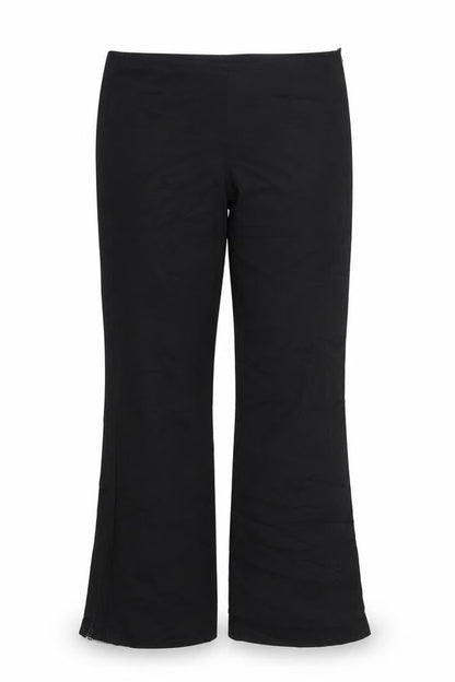 Next Womens Black  Acetate Trousers  Size 10 L29 in Regular Zip