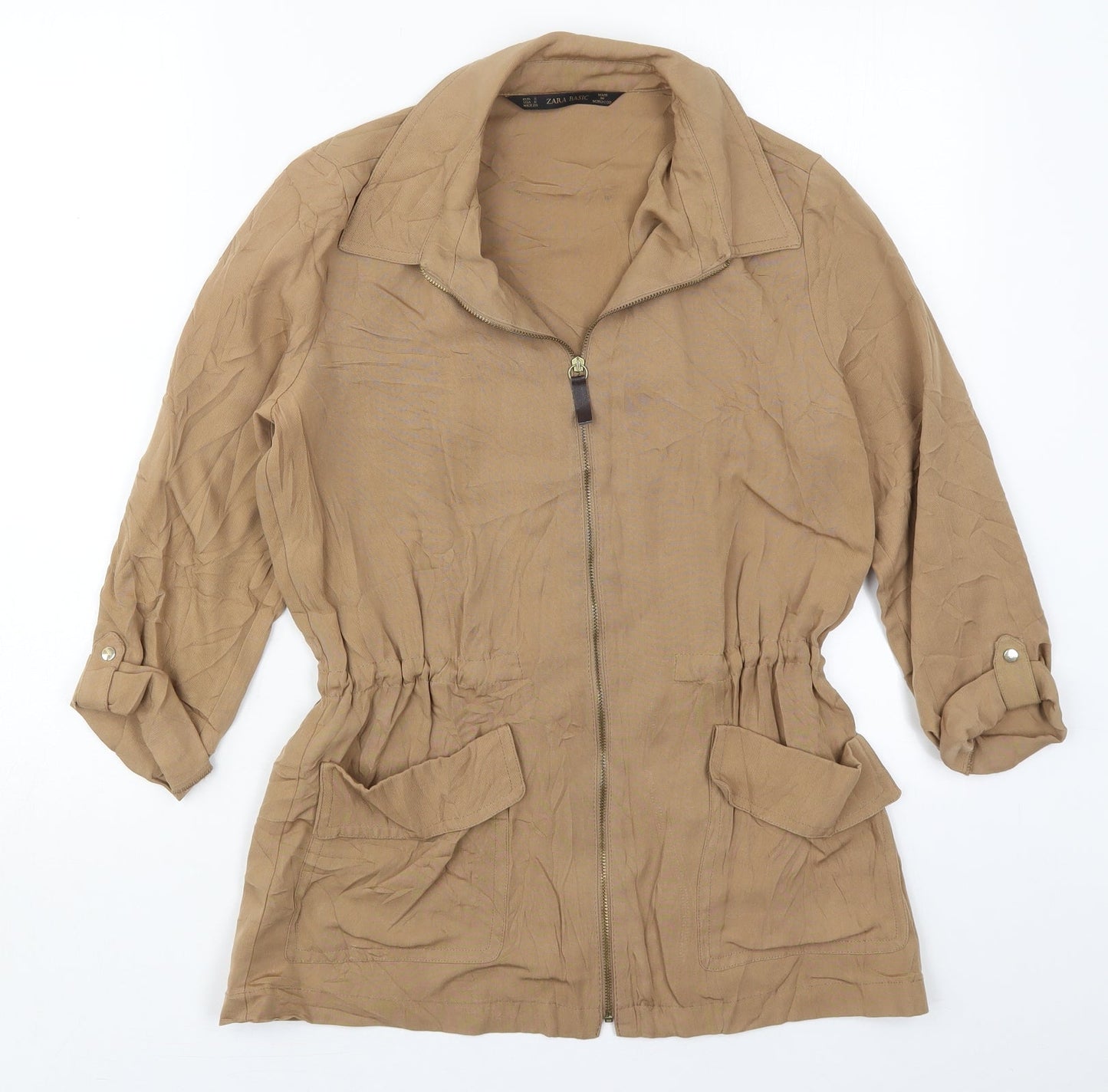 Zara Womens Brown   Jacket  Size S  Zip
