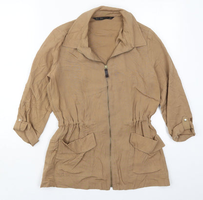 Zara Womens Brown   Jacket  Size S  Zip