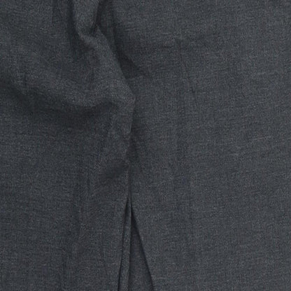 Bonmarché Womens Grey Polyester Trousers Size 14 L27 in Regular Button