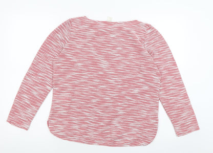 H&M Womens Pink Crew Neck  Polyester Pullover Jumper Size S