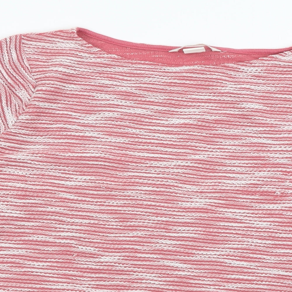 H&M Womens Pink Crew Neck  Polyester Pullover Jumper Size S