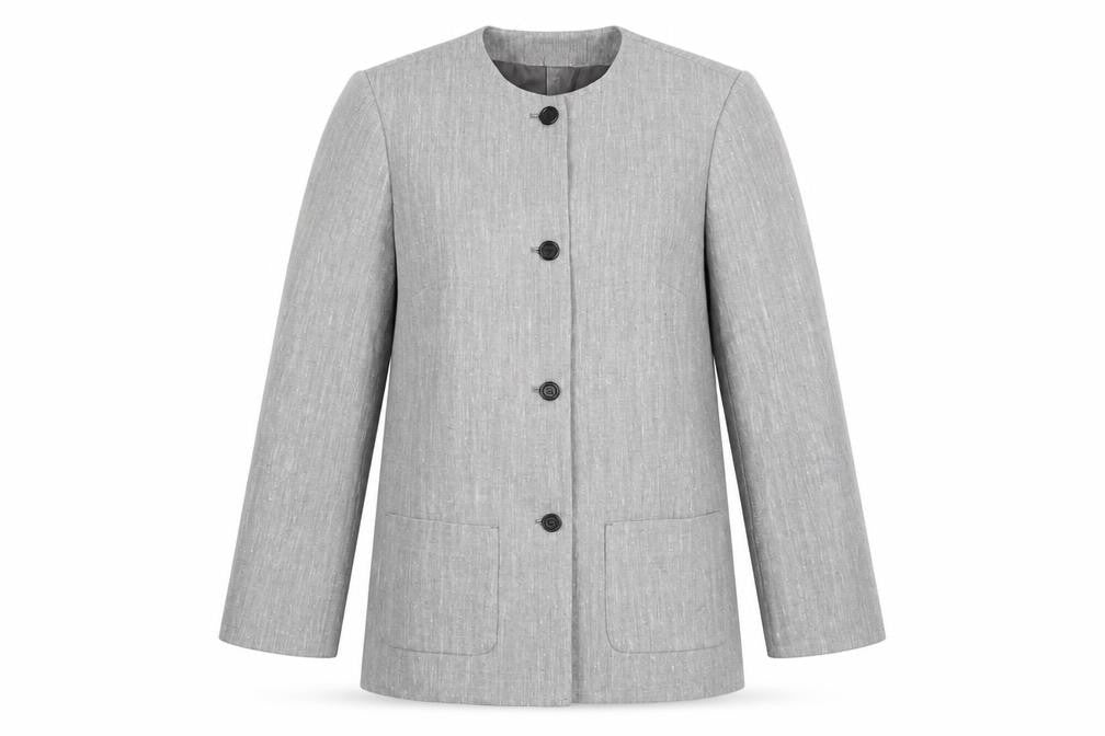 Liz Calborne Womens Grey   Jacket  Size 6  Button