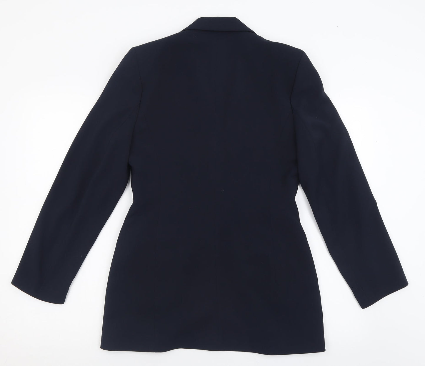 Marks and Spencer Womens Blue   Biker Jacket Size 10  Button
