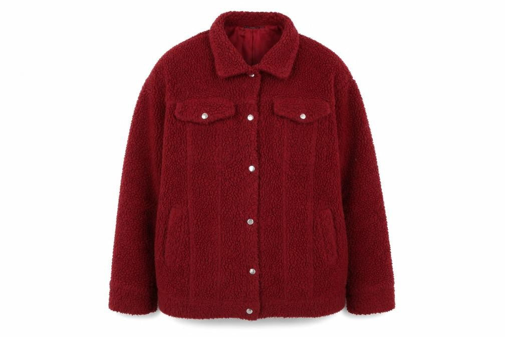 PRETTYLITTLETHING Womens Red   Jacket  Size 14  Button
