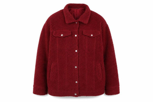 PRETTYLITTLETHING Womens Red   Jacket  Size 14  Button