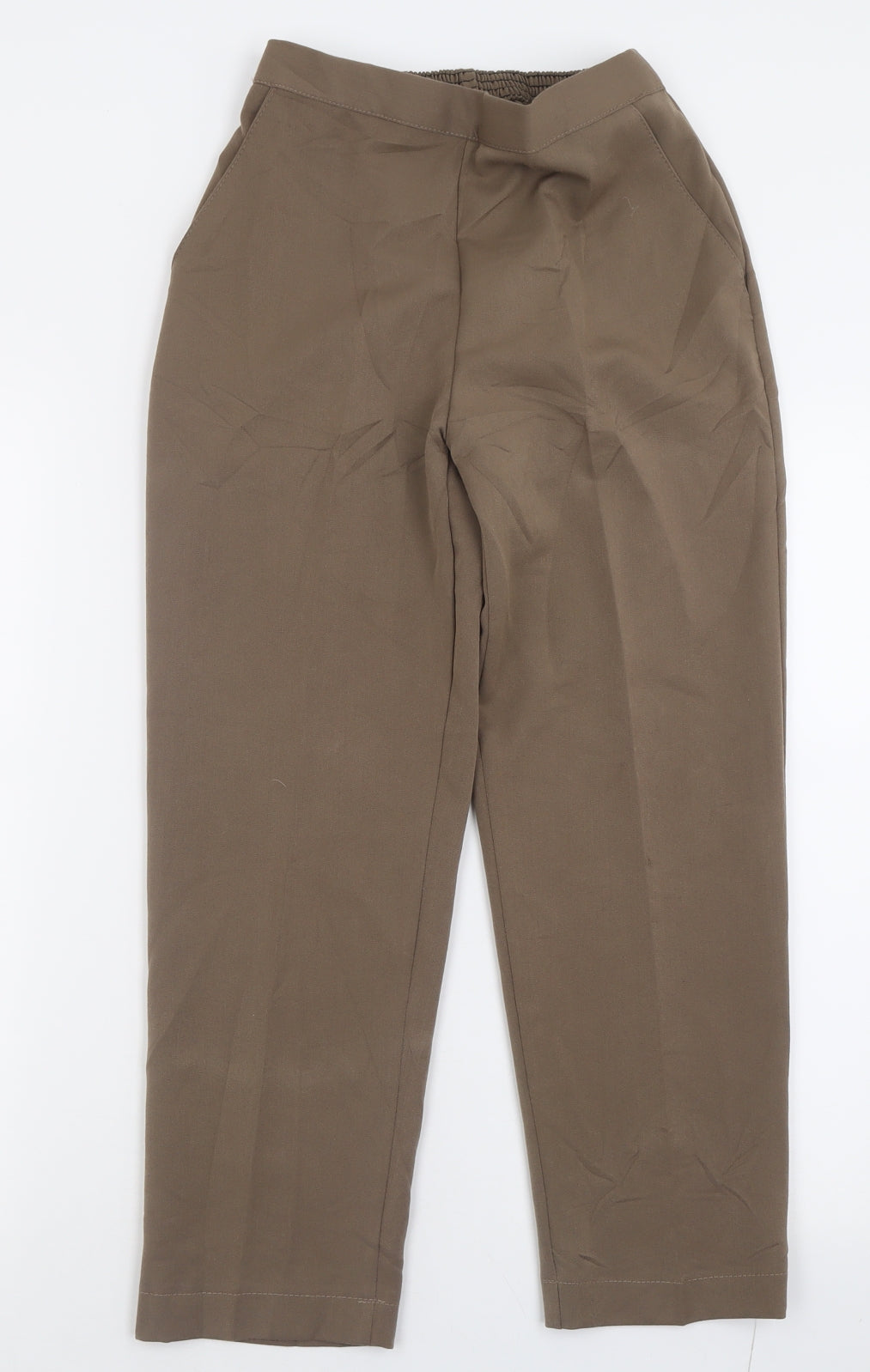 Emma Collction Womens Brown  Polyester Trousers  Size 10 L26 in Regular
