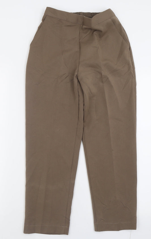 Emma Collction Womens Brown  Polyester Trousers  Size 10 L26 in Regular